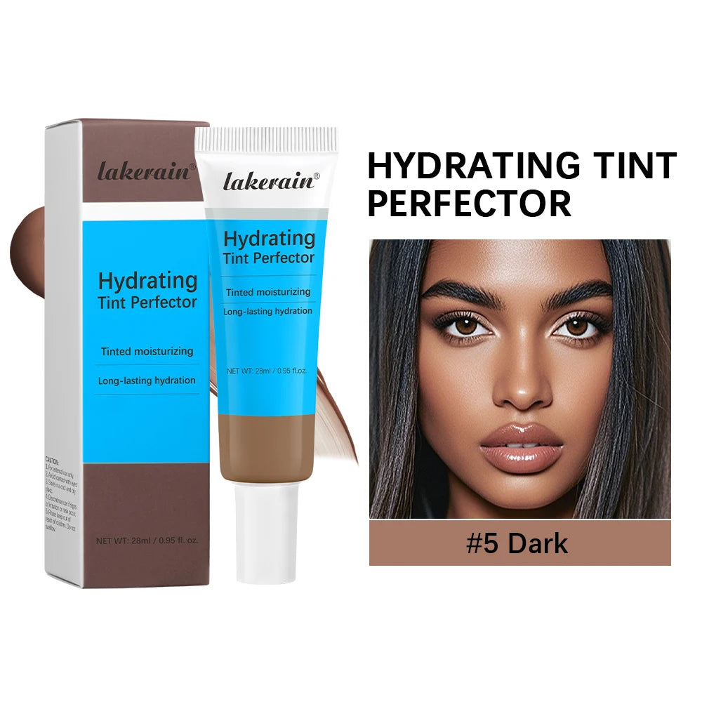 Lakerain Hydrating Tint Perfector | Ceramide Foundation 28ml Tinted Foundation QXL 5 Dark)
