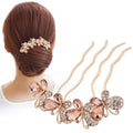 Butterfly Hair Stick | Retro Chinese Rhinestone Hairpin Fork Hair Stick Hairpin QXL Default Title