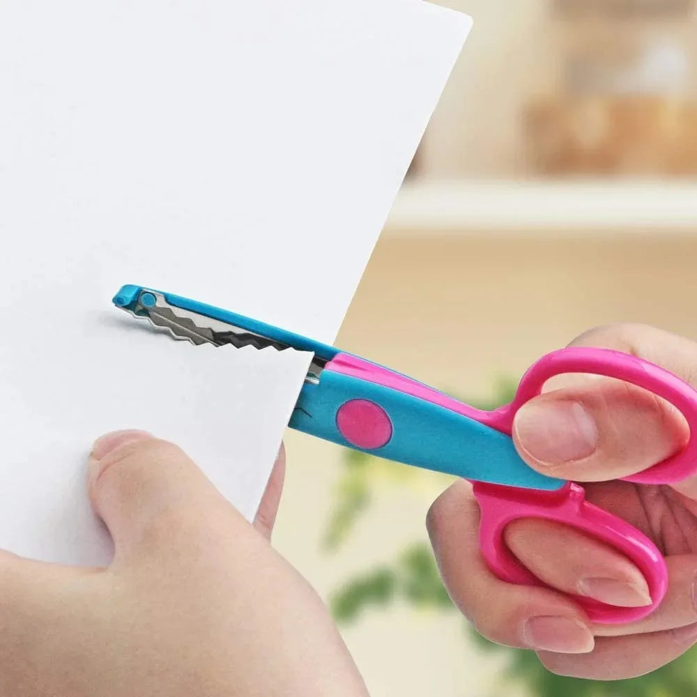 Wavy Decorative Safety Scissors | DIY Scrapbook Paper Craft Decorative Craft Scissors QXL