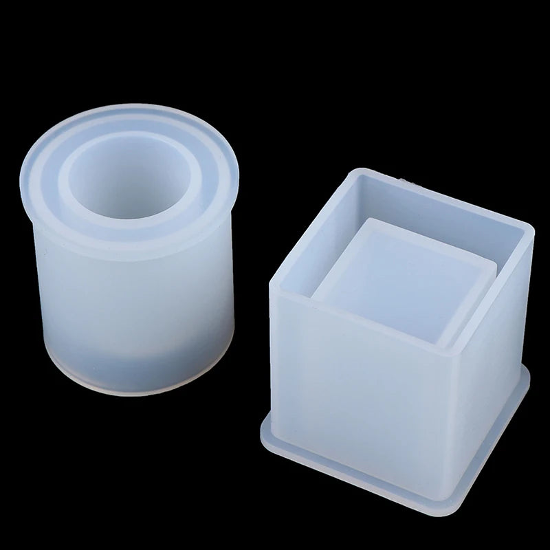 Silicone Pen Holder Epoxy Resin Mold | Square & Round DIY Resin Craft Mold QXL