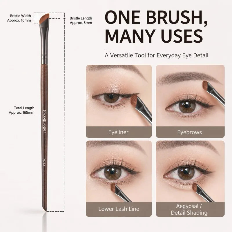 Angled Eyeliner Brush – Ultra-Fine Tip, Synthetic Bristles Angled Eyeliner Brush QXL