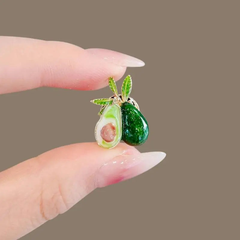 Enamel Avocado Brooch Pin | Fashion Coat & Clothing Accessory Enamel Brooch Pin QXL