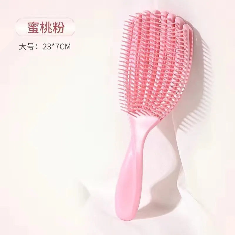 Shell Shape Volumizing Hairbrush | Detangling Paddle Vented Comb Volumizing Hair Brush QXL large pink