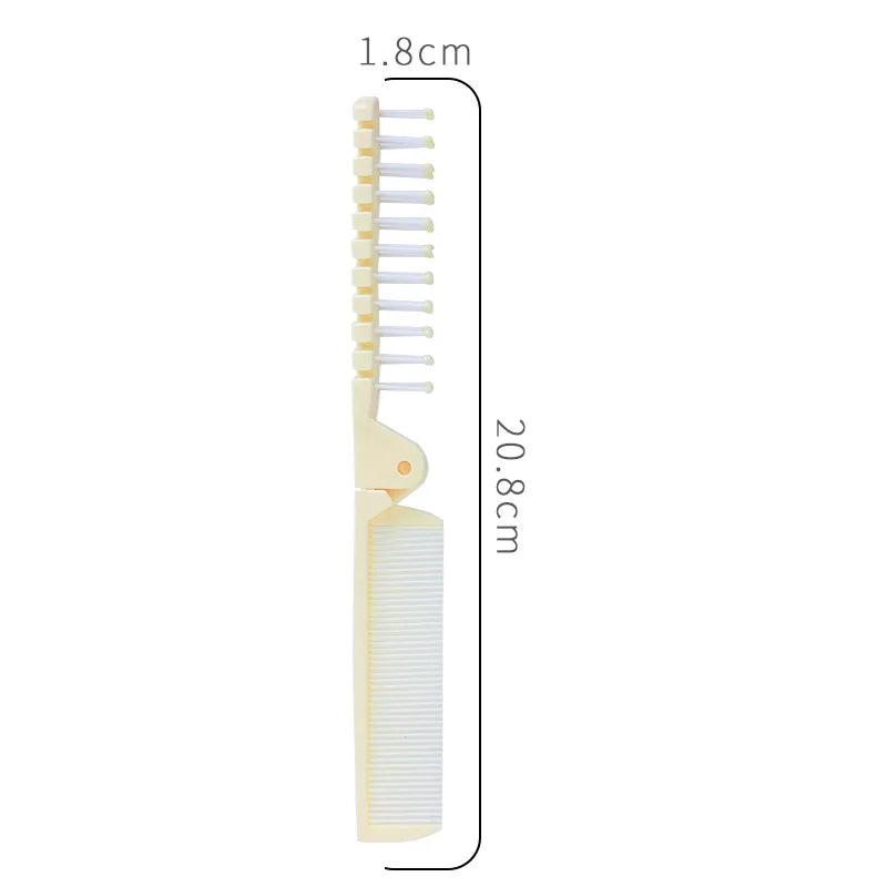 Folding Pocket Comb | Double-Sided Beard & Hair Comb for Men Folding Beard Comb QXL White