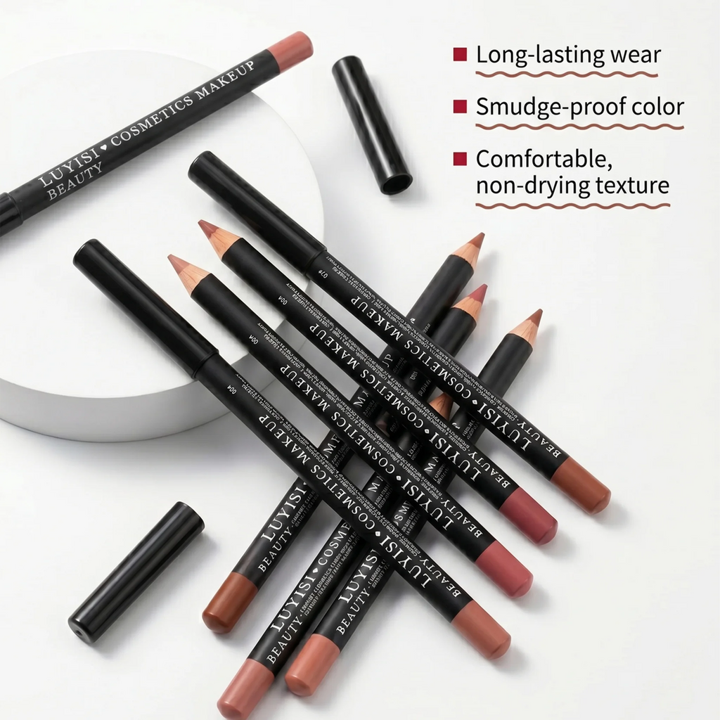 3-Pack Matte Velvet Lip Liner Set | Waterproof High-Pigment Lip Liner Set QXL