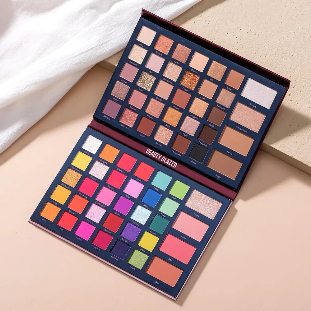 Beauty Glazed 68-Color Eyeshadow Palette – Shimmer & Contour Eyeshadow Palette QXL 68COLORS