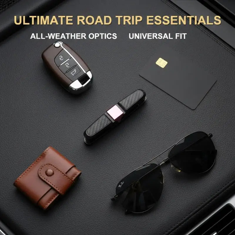 Car Sun Visor Sunglasses Holder Clip | Crystal Rhinestone Bracket Car Visor Organizer QXL