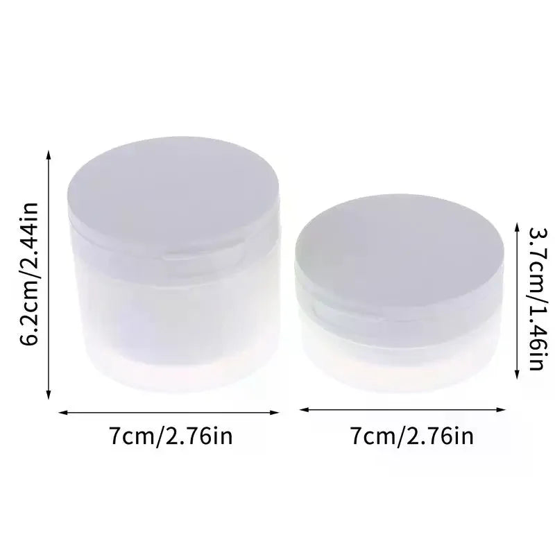 Refillable Cosmetic Jar 50/120g | Flip Lid + Spoon or Tweezers Cosmetic Storage Jar QXL