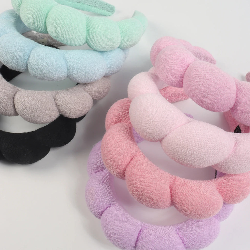 Microfiber Spa Headband & Wristbands | Face Wash Scrunchie Set Spa Headband Set QXL
