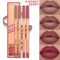 4-Piece Wood Lip Liner Set | Nude Matte Waterproof Long-Lasting Lip Liner Set QXL 6HONEYBERRY