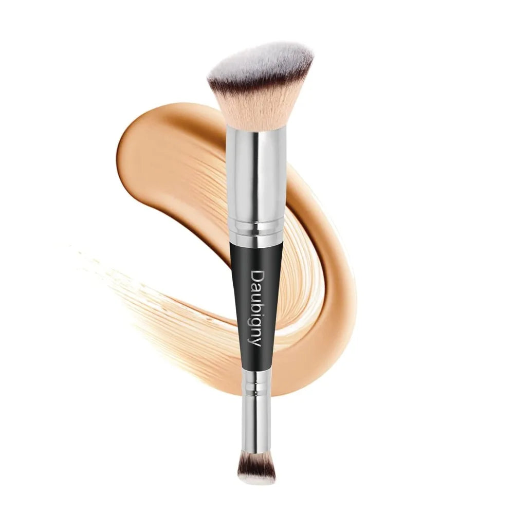 Dual-Ended Foundation & Concealer Brush | Synthetic Bristles Dual-Ended Makeup Brush QXL