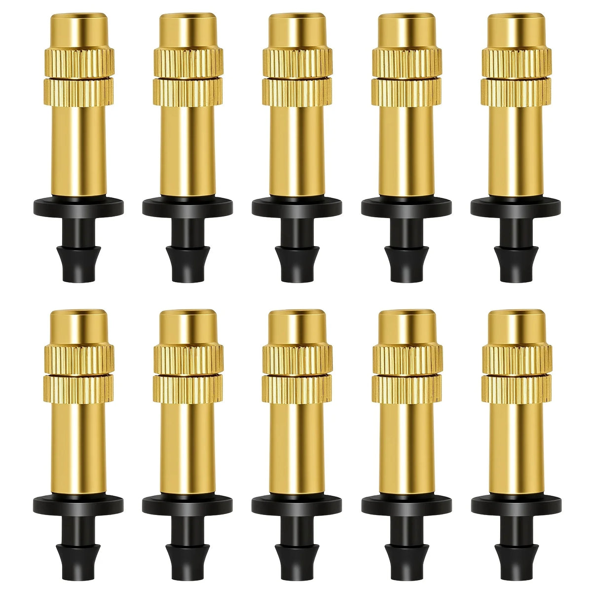20-Pack Adjustable Brass Atomizing Mist Nozzles for Gardens Irrigation Mist Nozzle QXL 10Pcs