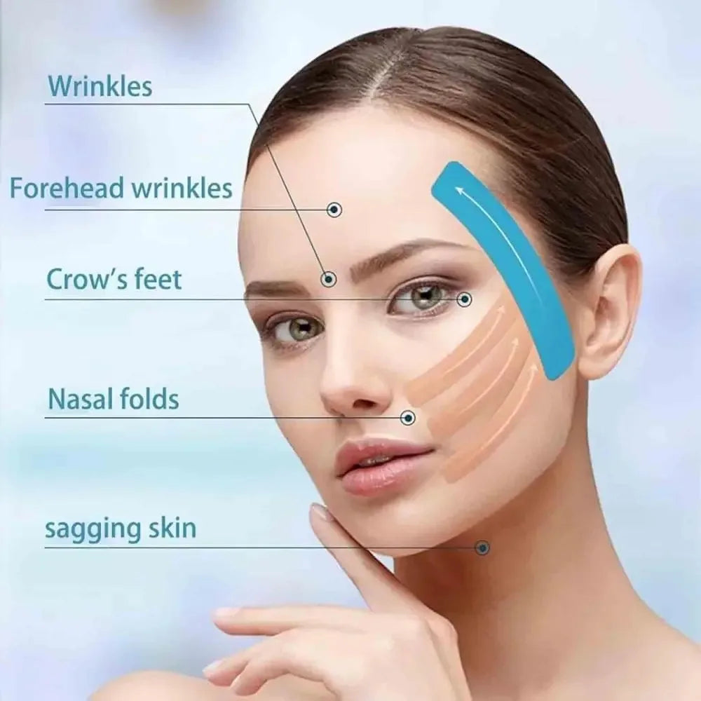 2-Pack Face Lift Tape & Toning Belts | Firming Anti-Wrinkle Face Lift Tape QXL