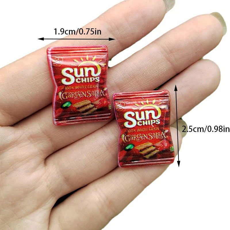 10-Pack Miniature Potato Chips Dollhouse Food Models – Resin Dollhouse Miniatures QXL