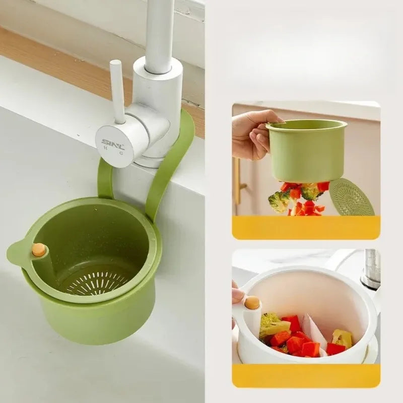 Hanging Sink Drain Basket – Food Filter & Fruit Wash Basket Sink Drain Basket QXL Other 2pcs