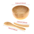 Bamboo DIY Face Mask Mixing Bowl Set – Spoon & Stick Kit Face Mask Tool Set QXL 3pcs