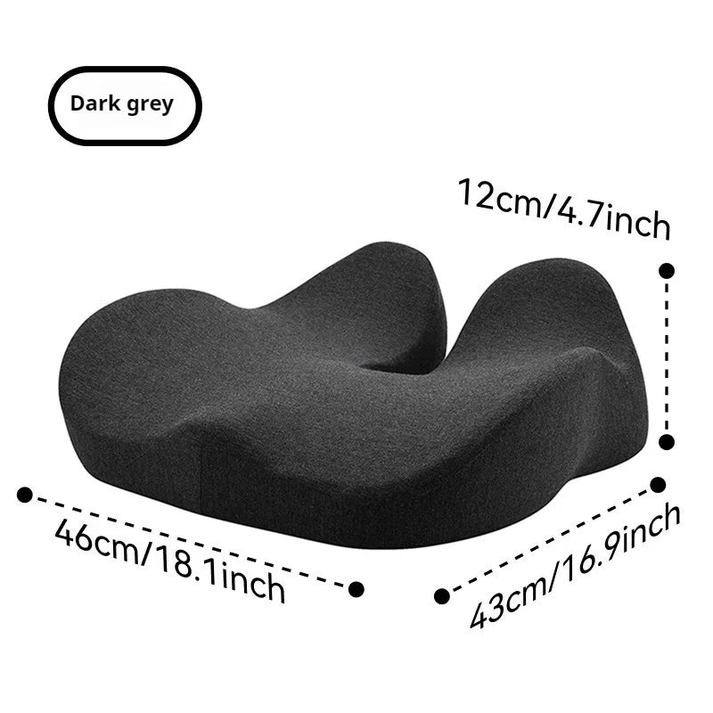 Ergonomic Memory Foam Seat Cushion | U-Shape Chair Pad Memory Foam Seat Cushion QXL Dary gray 43x46x12CM