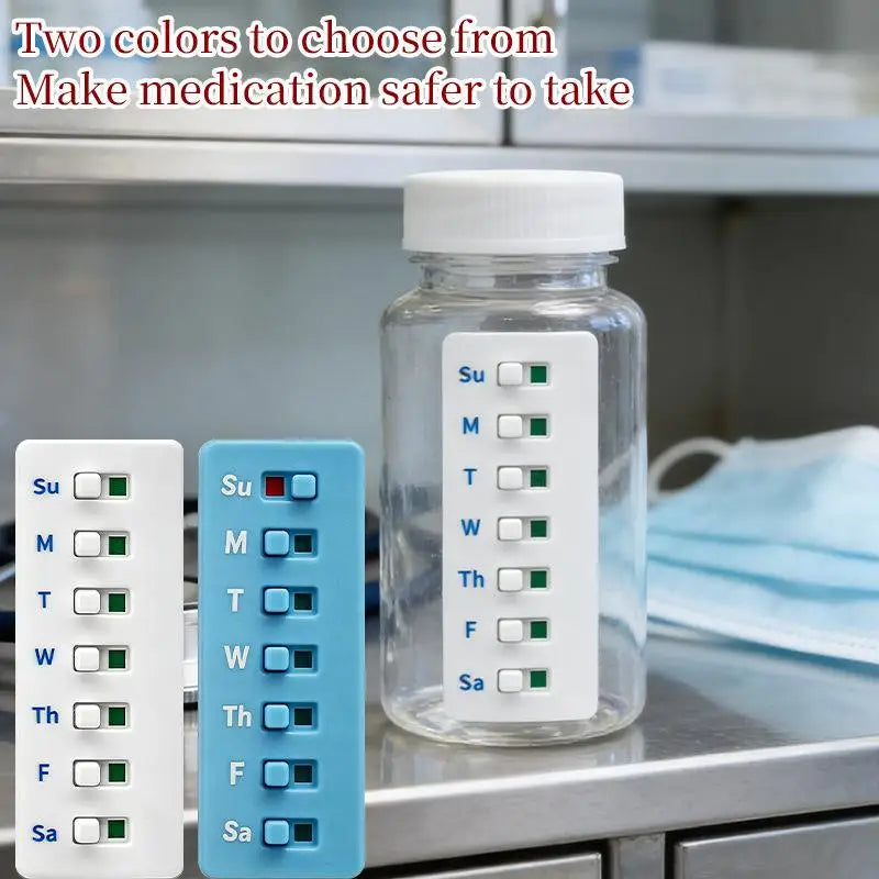 Reusable Color-Coded Pill Tracker & Medication Reminder Pill Tracker Reminder QXL