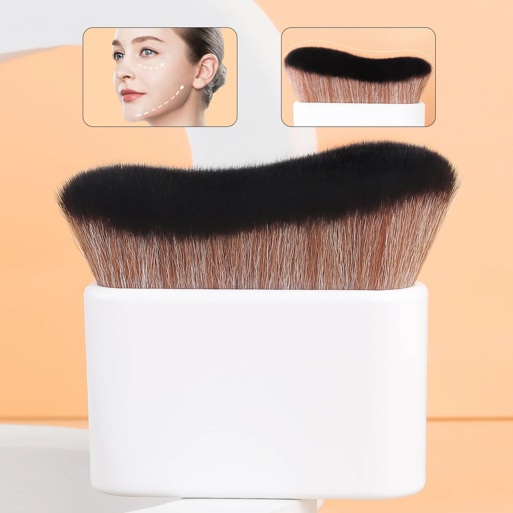 Ronshadow Wave Foundation Brush | Soft Nylon Cosmetic Brush Foundation Brush QXL