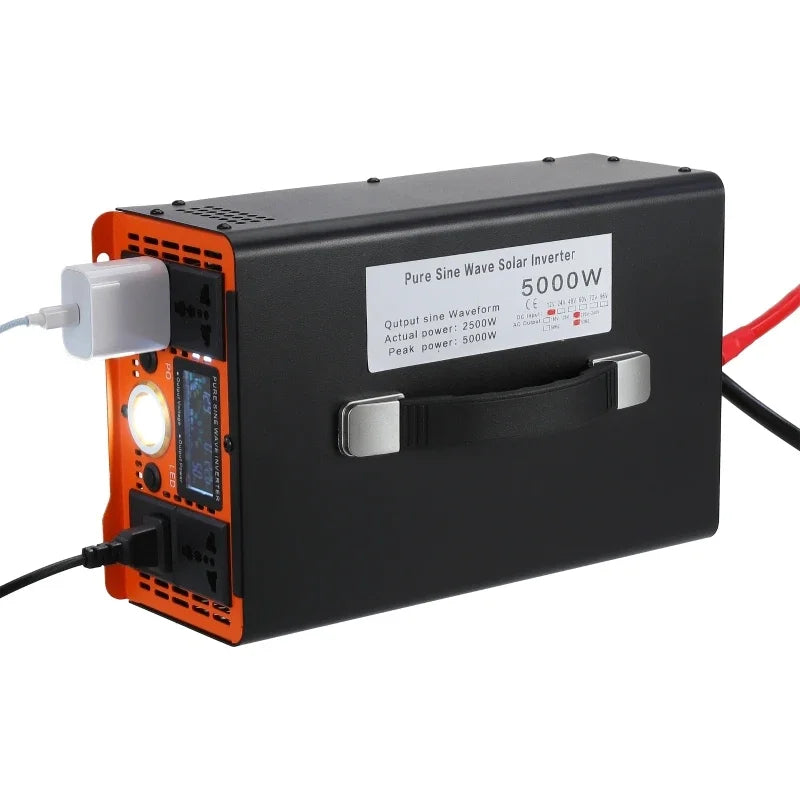 5000W Pure Sine Wave Inverter 12V to 220V LCD | Dreamburgh Power Inverter QXL