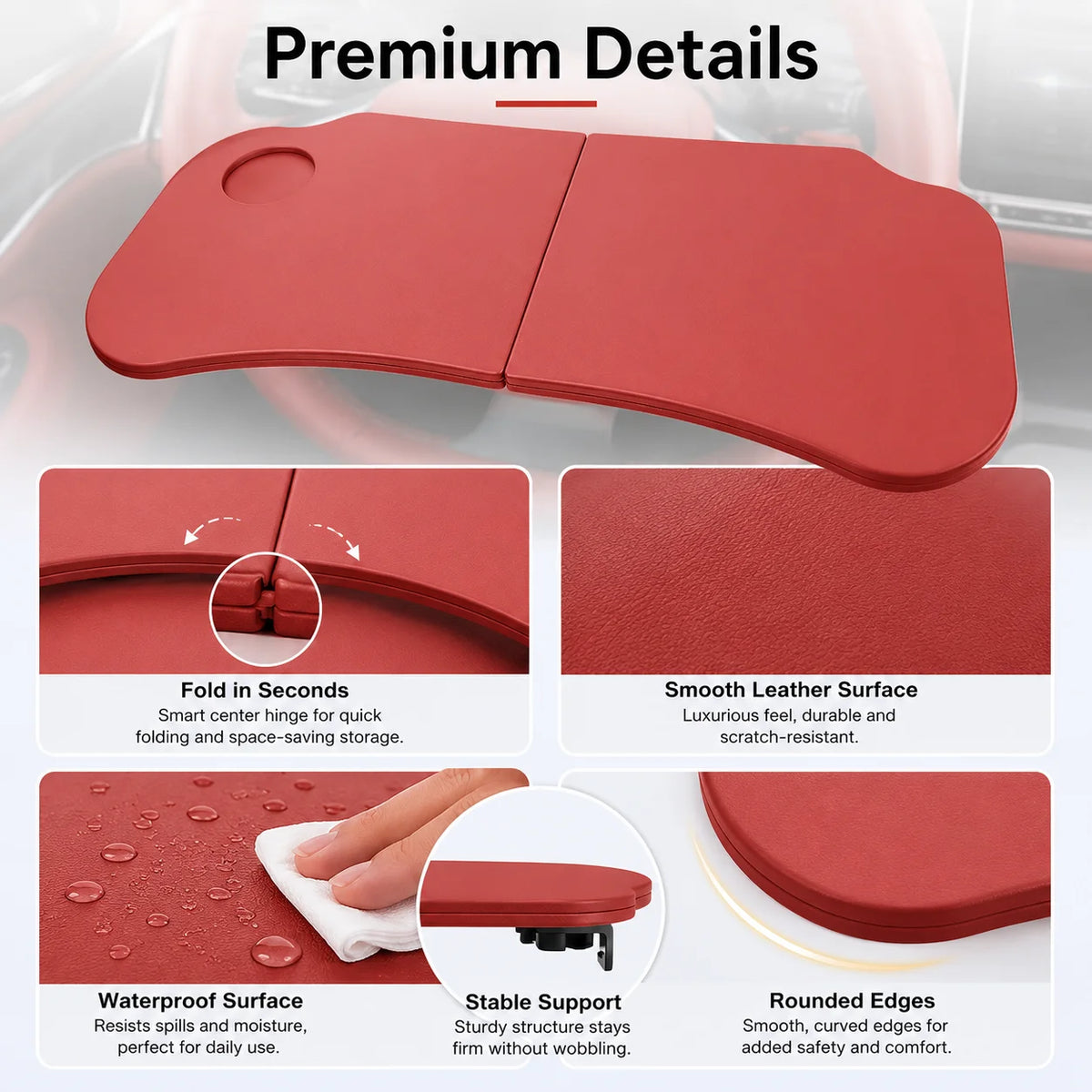 Foldable Car Tray Table | Dining & Laptop Desk for Tesla Car Tray Table QXL