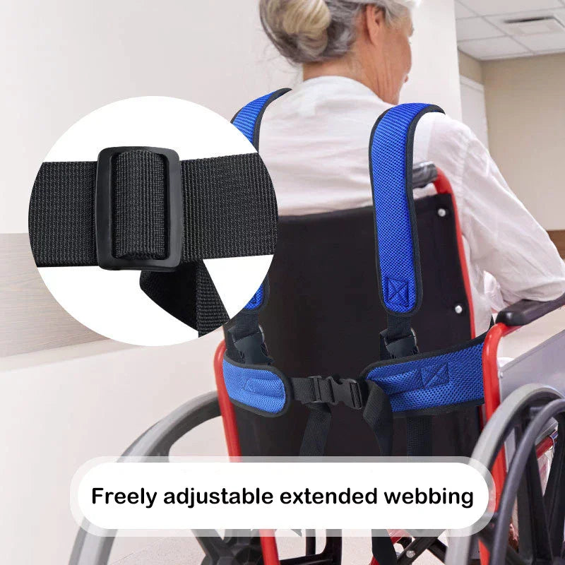 Wheelchair Safety Harness Belt | Adjustable Shoulder Strap Vest Wheelchair Safety Harness QXL