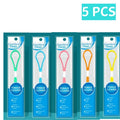 5-Pack Double-Sided Tongue Scraper & Coating Brush Set Tongue Scraper Set QXL 5PCS