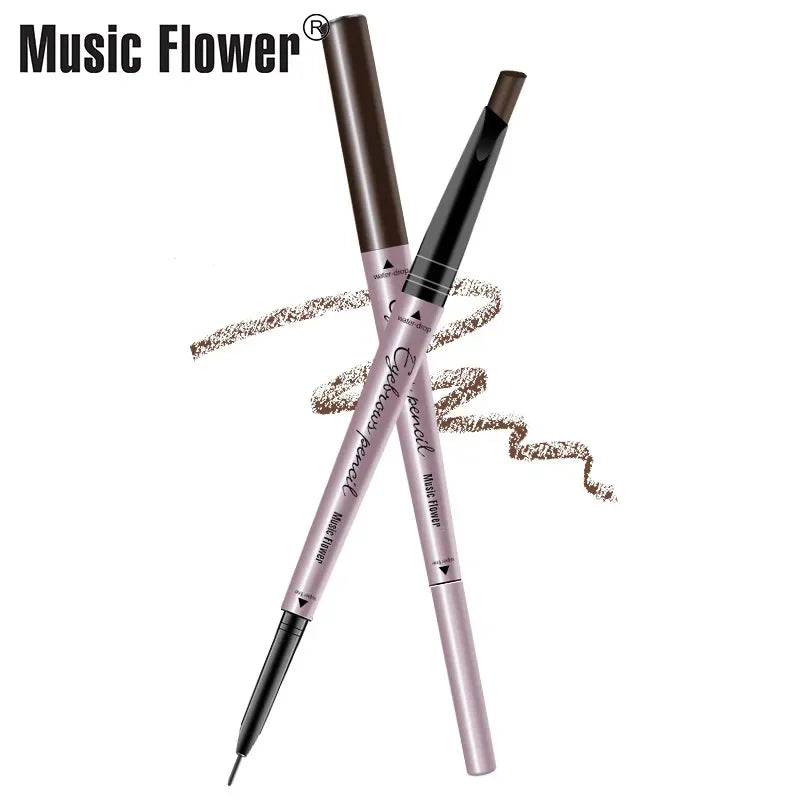 Music Flower Double-Head Automatic Eyebrow Pencil | 4 Shades Eyebrow Pencil QXL