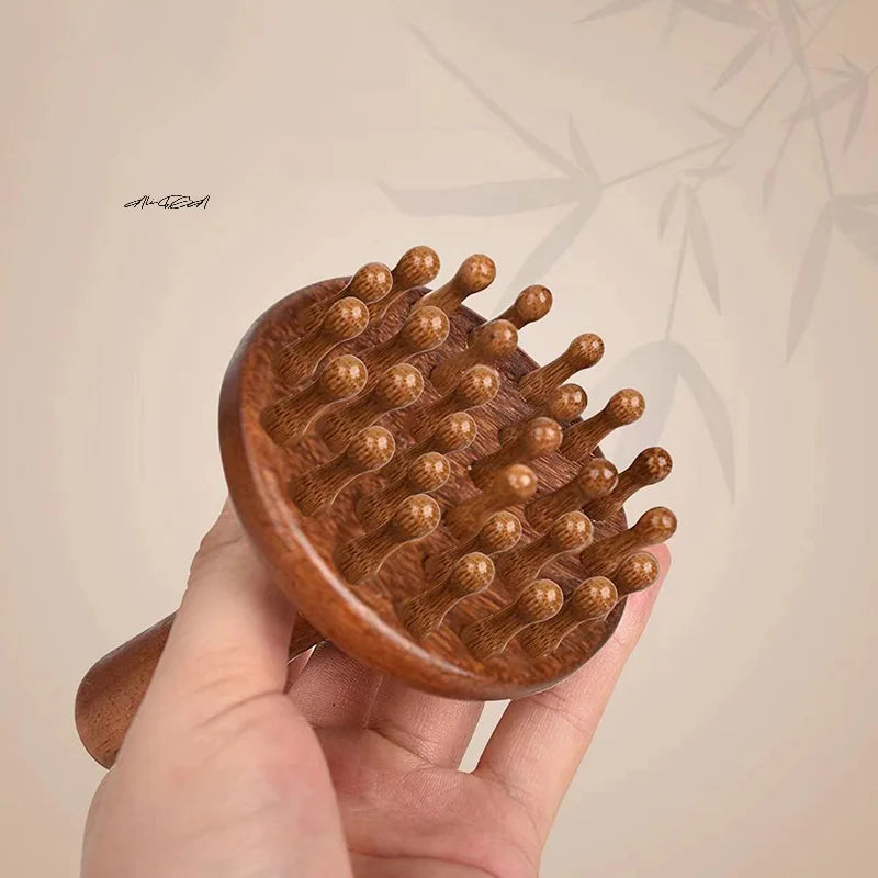 Wooden Mushroom Gua Sha Massager | Full Body Wood Therapy Wooden Body Massager QXL