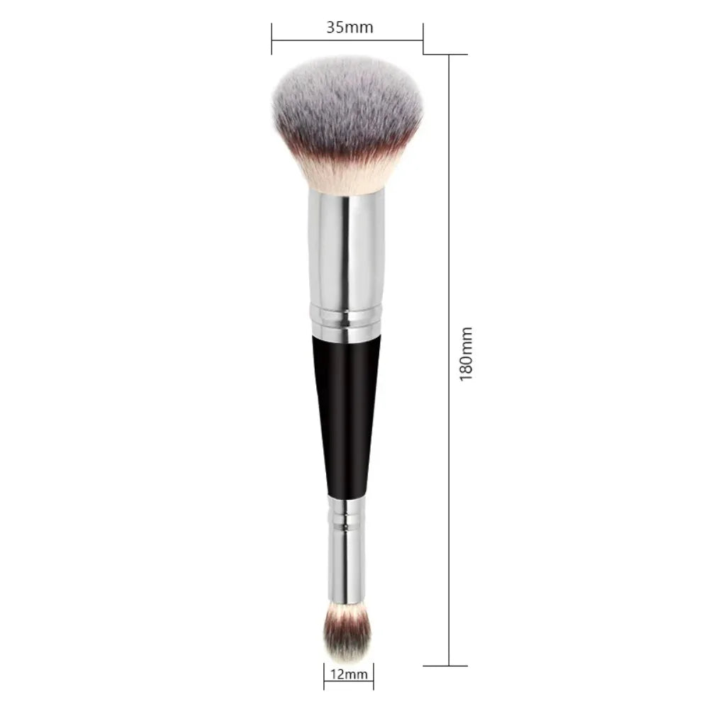 Dual-Ended Foundation & Concealer Brush | Synthetic Bristles Dual-Ended Makeup Brush QXL
