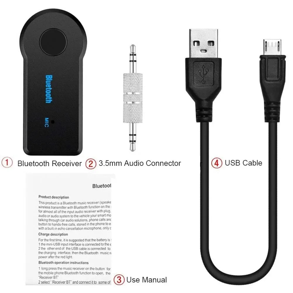 Bluetooth 5.0 Receiver 3.5mm AUX Adapter – Car & Headphone Bluetooth AUX Receiver QXL