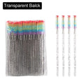 50-Pack Rainbow Spoolie Eyelash Brushes | Lash Extension Tool Spoolie Eyelash Brush QXL Transparent balck