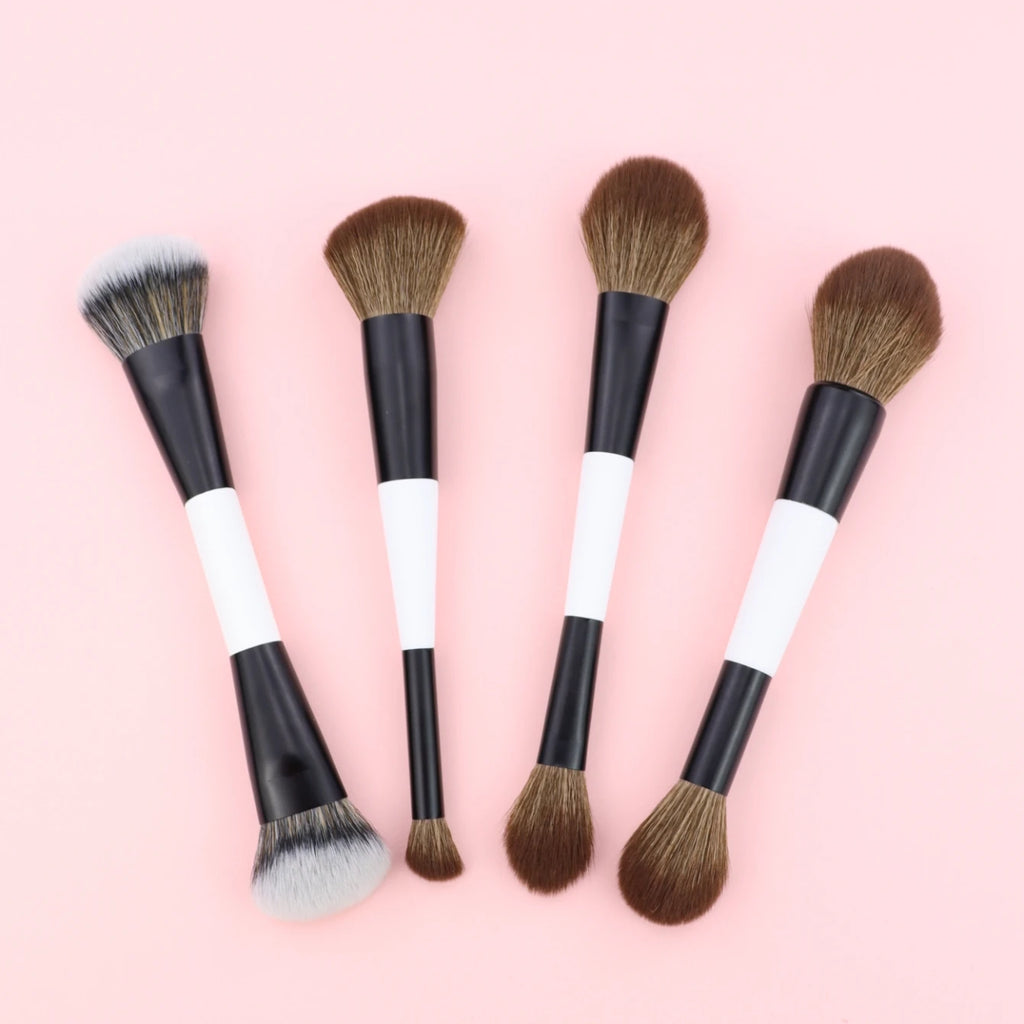 4-Piece Double-Ended Makeup Brush Set | 8 Functions Makeup Brush Set QXL
