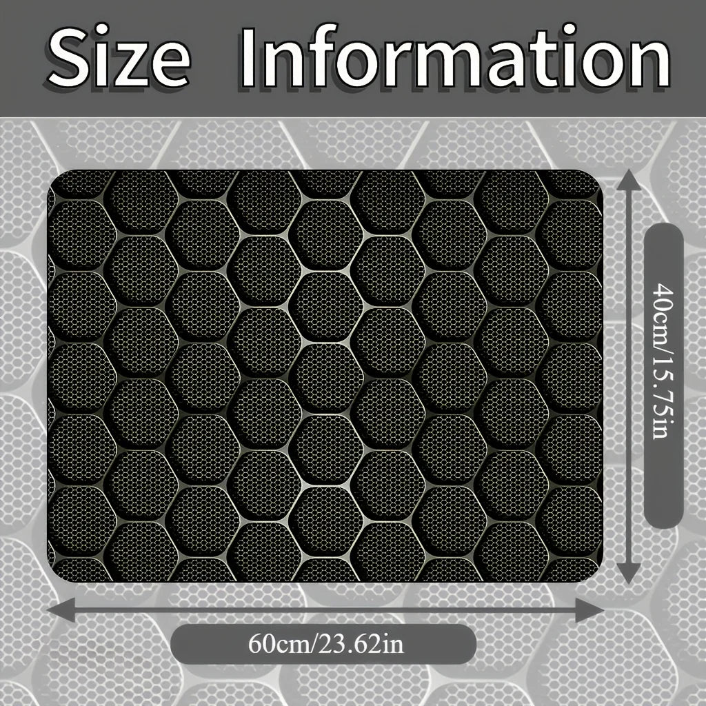 Black Hexagonal Car Trunk Mat | Waterproof Cargo Liner Car Cargo Liner QXL 1pc
