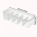 Desktop Cable Organizer Box with Dividers | USB & Chargers Desktop Storage Organizer QXL Clear 1pc