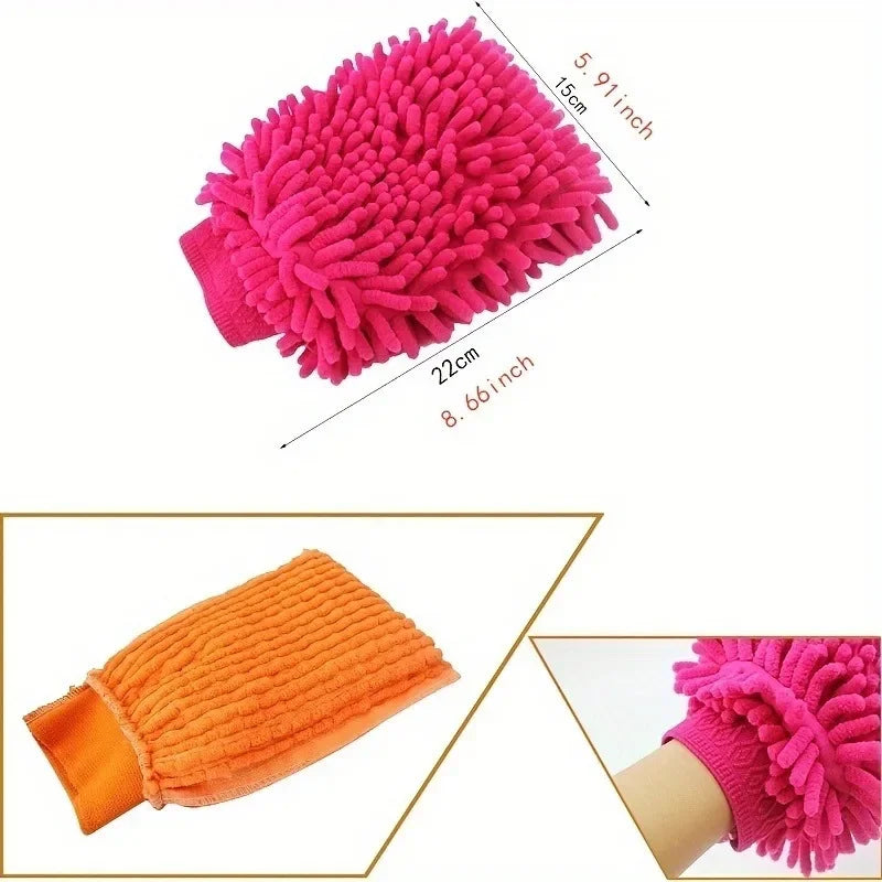 Microfiber Car Wash Glove | Paint-Safe Cleaning Mitt Car Wash Mitt QXL