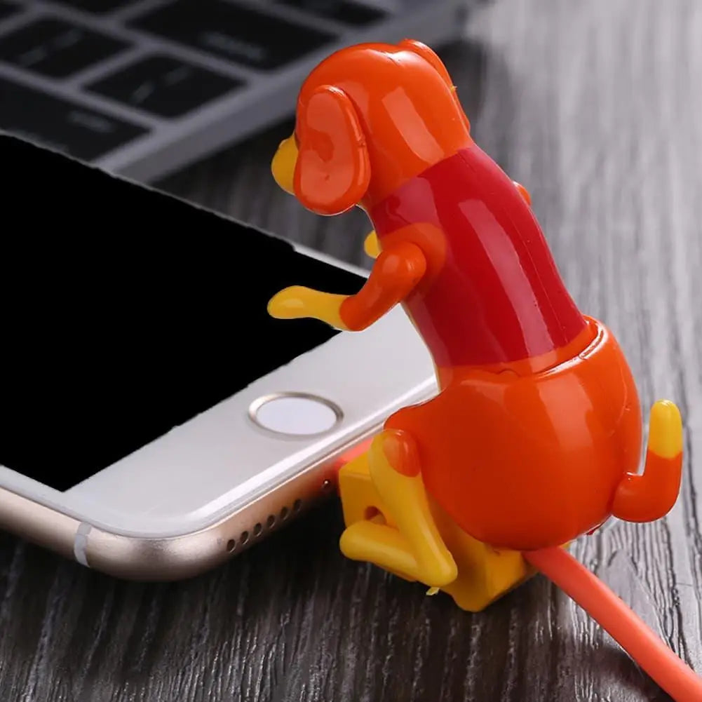 Funny Animated Dog Charging Cable – iPhone, USB-C & Android Novelty Charging Cable QXL