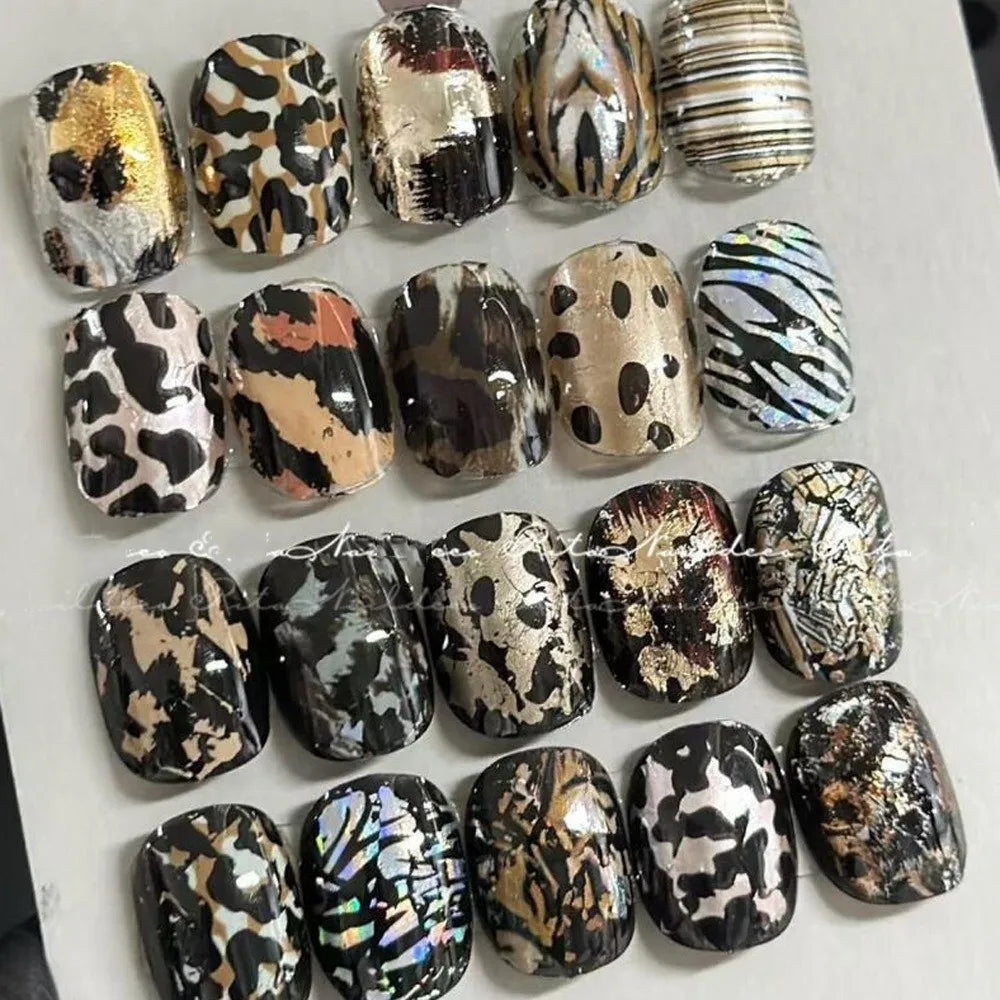 Nail Foil Stickers – Lace, Leopard & Sequin Designs Nail Foil Stickers QXL