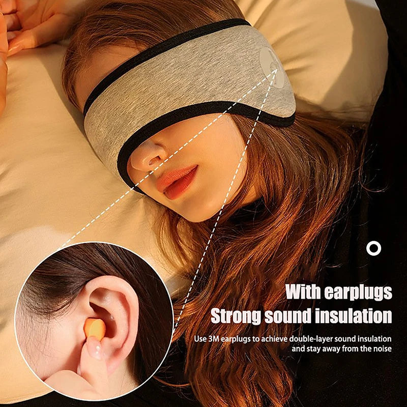 Unisex Winter Ear Muff Headband & Sleep Eye Mask | 3-Layer Ear Muff Headband QXL