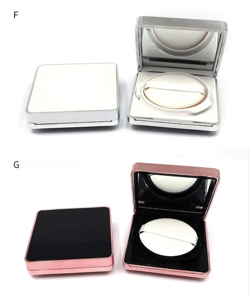 Empty Air Cushion Compact Case with Puff, Sponge & Mirror Makeup Compact Case QXL