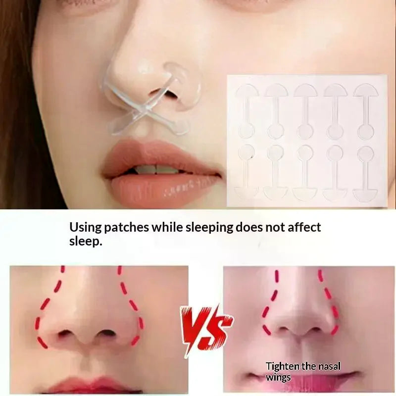 100-Pc Invisible Nose Wing Slimming Stickers | 10 Sheets Nose Shaping Sticker QXL