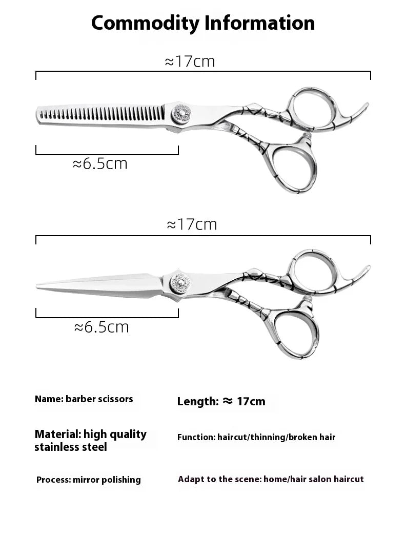 Professional 6" Barber Thinning & Precision Scissors Set Barber Scissors Set QXL