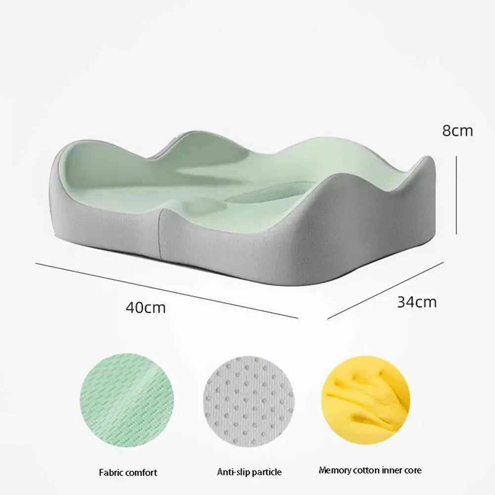3D Memory Foam Seat Cushion | Office Chair, Car & Wheelchair Memory Foam Seat Cushion QXL