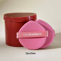 7-Piece Double-Sided Makeup Sponge Puff Set with Storage Box Makeup Sponge Set QXL Pink Water Drop