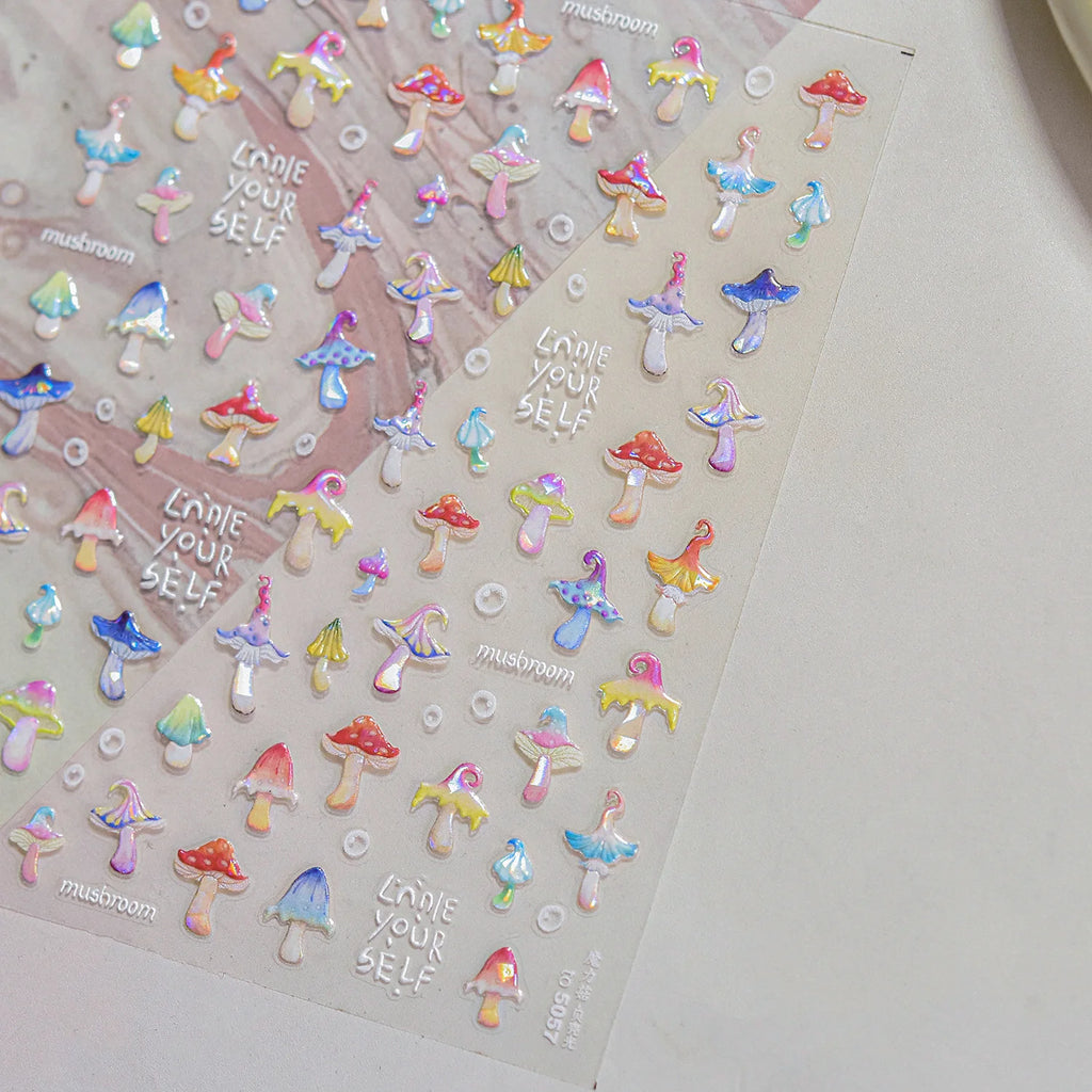 5D Kawaii Nail Art Stickers – Fruit, Hearts & Butterfly Decals Nail Art Stickers QXL
