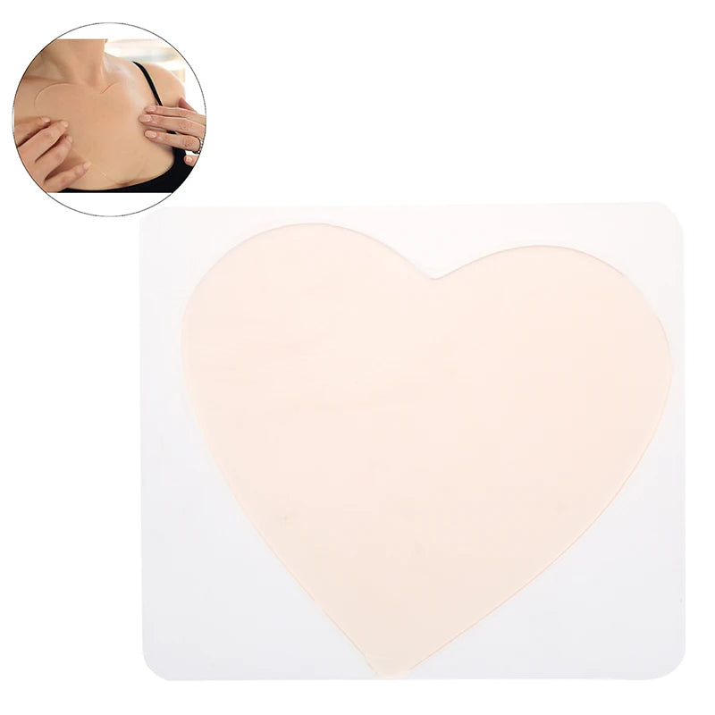 Silicone Chest Wrinkle Pad | Reusable Heart-Shaped Overnight Silicone Wrinkle Pad QXL