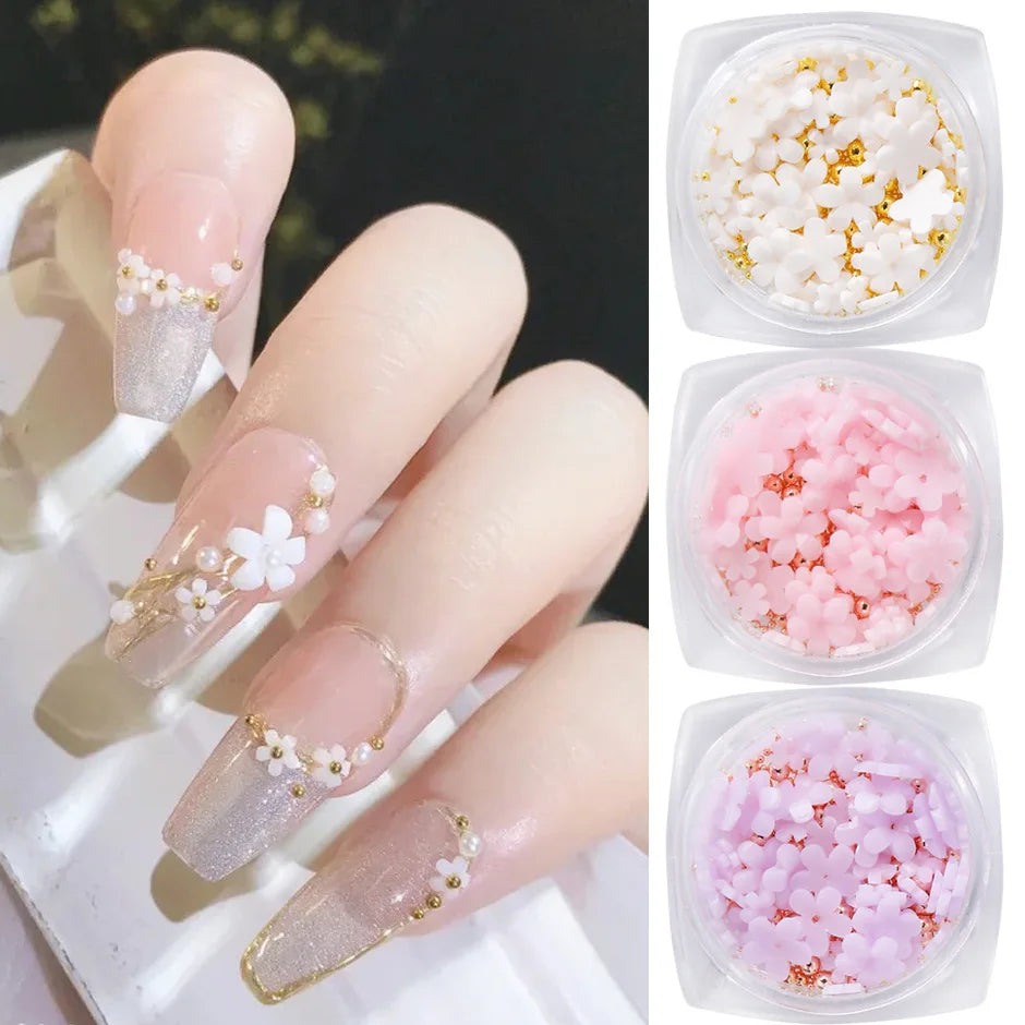 Color-Changing Flower Nail Sequins | Gradient Glitter 6 Colors Nail Art Sequins QXL