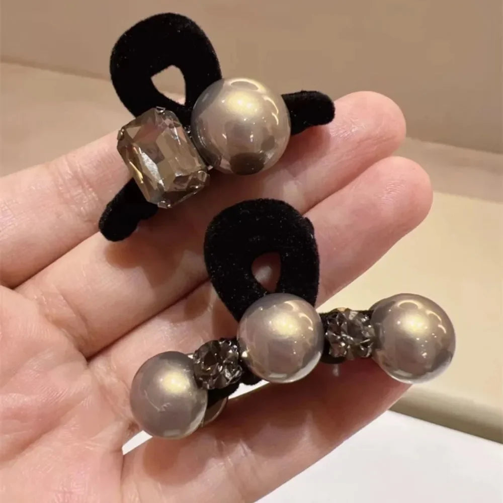 Pearl Mini Hair Claw Clip | Korean Elegant Hairpin Mini Hair Claw Clip QXL