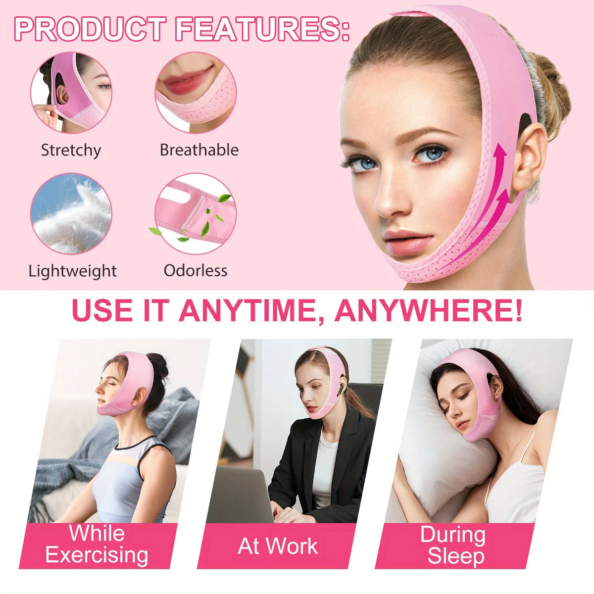 V-Line Face Lifting Strap | Chin Firming & Contouring Mask Face Lifting Strap QXL