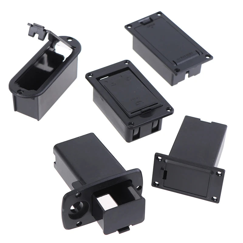 9V Battery Box for Active Guitar & Bass Pickup – PVC Case Guitar Battery Holder QXL